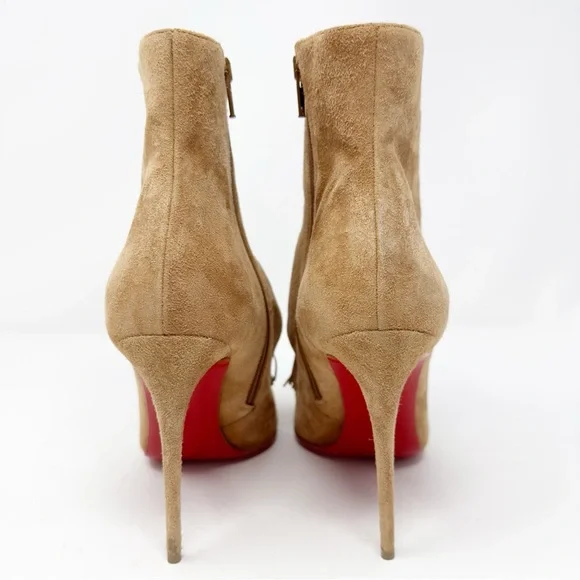 Christian Louboutin Tan Suede Ankle Boots - Picture 5 of 10